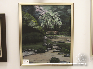 Rae Richards painted this representation of Sogenji Shrine in Okayama, Japan.