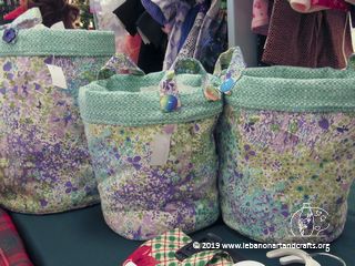 Barbara Richmond made these cloth containers
