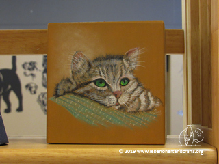 Fay Youells painted this kitten on the Kleenex box