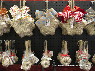 Lisa Gray made these birdseed wreaths

