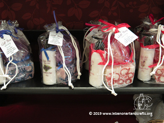 Lisa Gray made these soap and lotion gift bags
