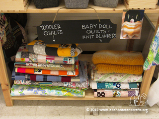 Chelsea McDowell made these toddler quilts, baby doll quilts and knit blankets