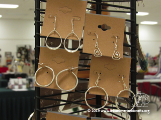 Heather Burgess made these silver and copper earrings
