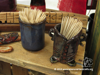 Heather Burgess made these ceramic toothpick holders