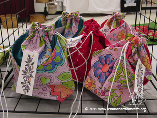 Joanne Lendaro made these trinket bags
