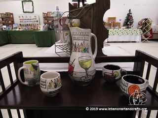 Nara Burgess made these ceramic mugs
