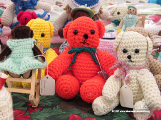 Crocheted stuffed bears