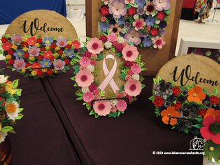Paper bouquet desk or table plaques