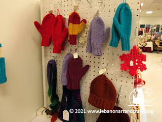 Knit mittens and hats