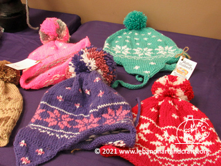 Hand-knit hats