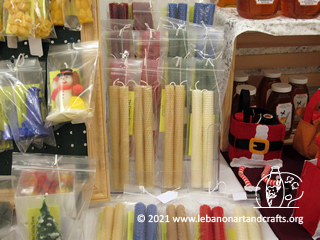 Susan Cutting made these beeswax candles