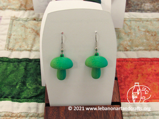 An example of Laurel Pollard's 3D printed earrings