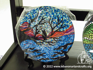 Lisa Becker painted this decorative owl plate