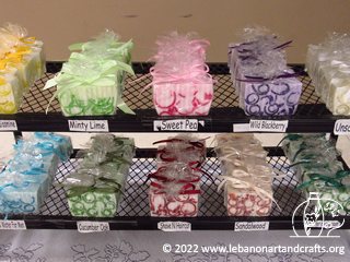 Goat milk soap in a variety of scents