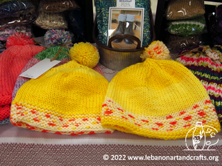 Hand-knit winter hats