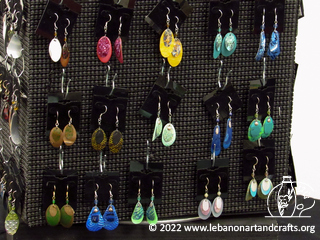Earrings made from recycled materials