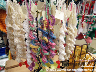 Crocheted twirl ornaments