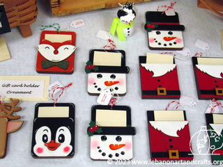 Gift card holder ornaments