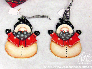 Hand-painted Christmas ornaments