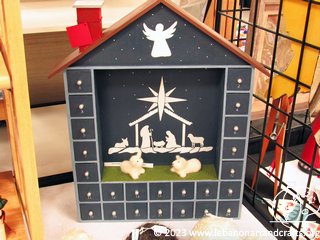 Sandra Dickau - Painted Advent calendar house with drawers
