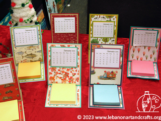 Martha George - Desk calendar and sticky notes
