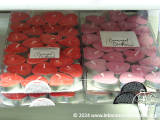 Heart-shaped tea lights