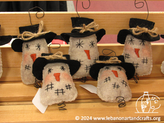 Rustic snowman ornaments
