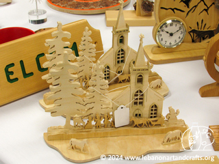 Wooden town scene (scroll saw)