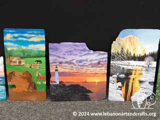 Landscapes on slate (acrylic)