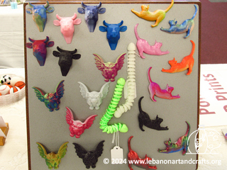 A wide assortment of 3D printed magnets