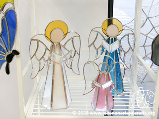 Stained glass angels