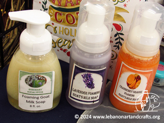 Foaming goat milk soap