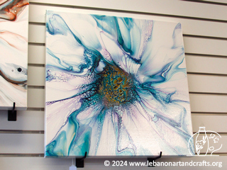 Abstract acrylic fluid wall art