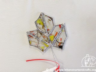 Maple leaf stained glass