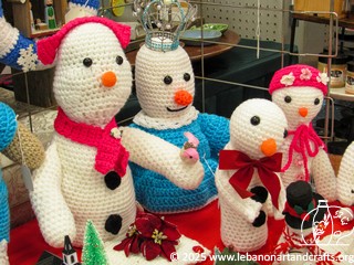 Stuffed crochet snowmen