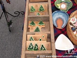 Heather Burgess - ceramic Christmas tree pins