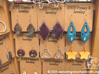 Ceramic and silver earrings