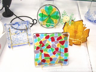 Fused glass trinket trays