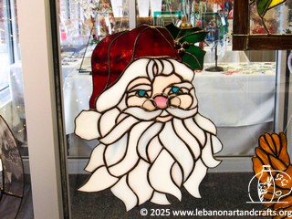 Stained glass Santa Claus