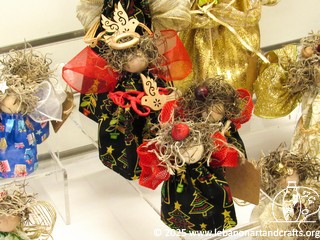 Angel tree topper and tabletop decorations