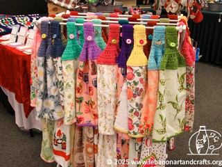 Crochet topped kitchen towels